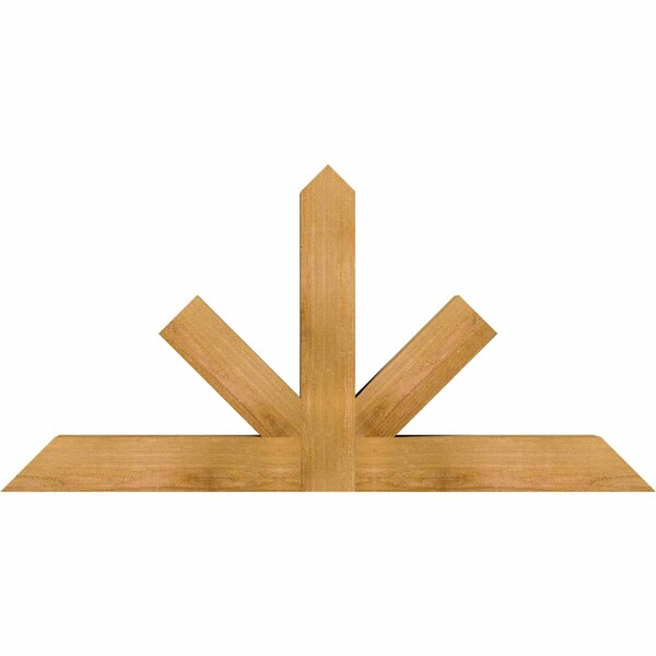 Ekena Millwork Saratoga Rough Sawn Timber Gable Bracket, Western Red Cedar, 48"W x 24"H x 4"D x 4"F, 12/12 Pitch GBW048X24X0404SAR00RWR - main